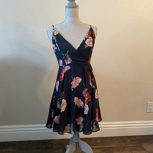 Blue and Pink floral dress